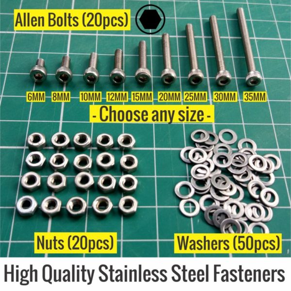 Rivercity Fastener 1250-Piece Metric 18-8 Stainless Steel Allen Bolt Assortment Kit PN490-CS18-8M