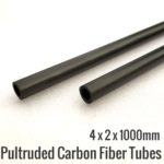 4x2mm Pultruded Carbon Fiber Tube