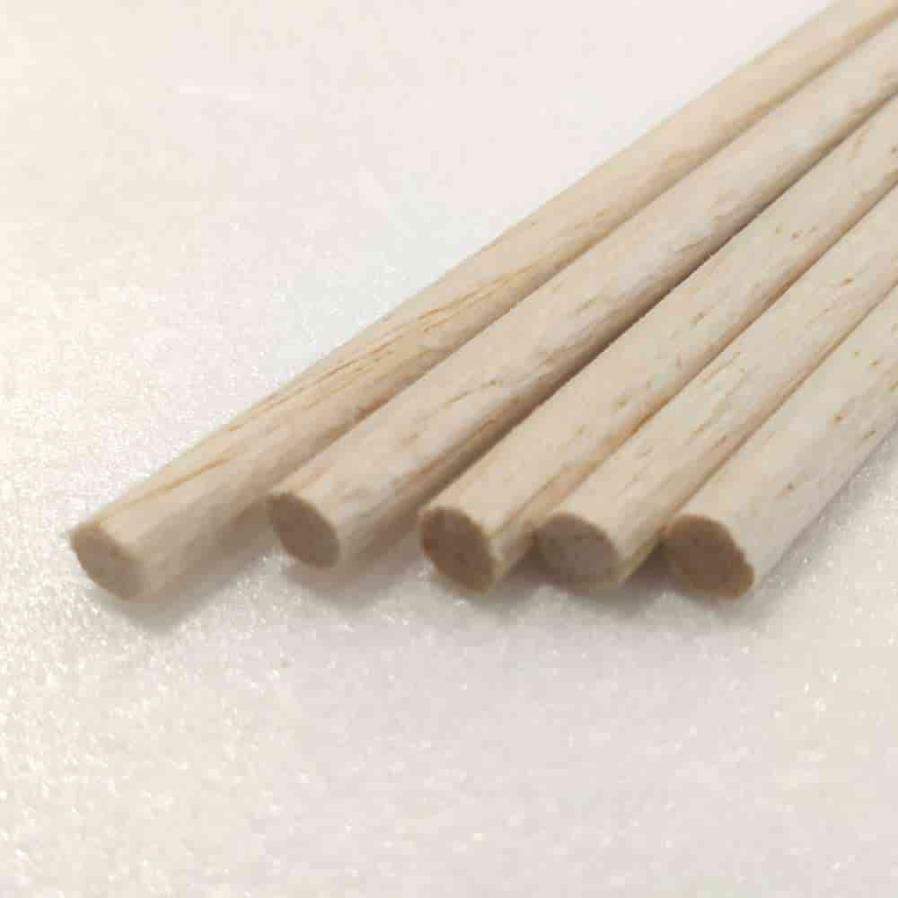 Balsa Wood Unfinished Wood Round Stick Dowel Rod 5 Pieces 200mm