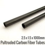 2.5×1.5x1000mm-3k-Pultruded-Carbon-fiber-tube-rod