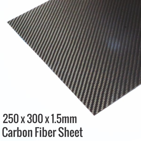3K Carbon Fiber Sheet 250x400mm Thickness (0.2-1.5mm) Plain Weave - View #2