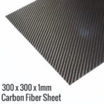 300x300x1mm 3K Carbon Fiber-Fibre Sheet