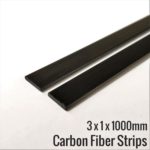 3x 1 x1000mm carbon fiber strip