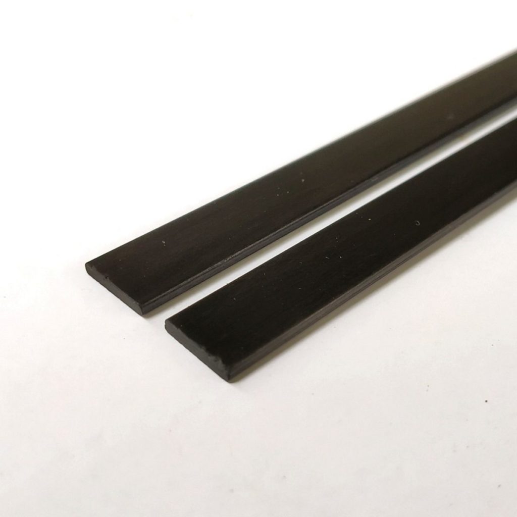 5x1x1000mm CF Strip (2Pcs) Carbon Fiber / Fibre Flat Strip