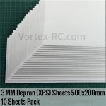 Vortex-RC-3MM,-500x200mm-Biofoam-Depron-Extruded-Polystyrene-Foam-Sheets-XPS-10-Sheets-Pack