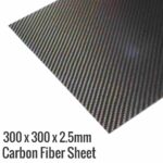 300x300x2.5mm 3K Carbon Fiber-Fibre Sheet